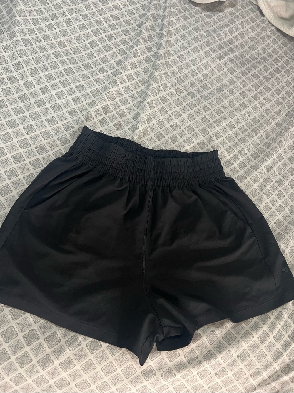 Women’s CRZ YOGA Black Athletic Shorts with Elastic Waist